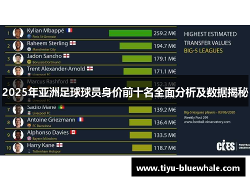 2025年亚洲足球球员身价前十名全面分析及数据揭秘