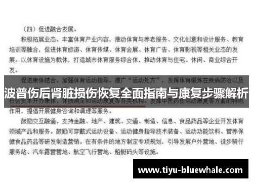 波普伤后肾脏损伤恢复全面指南与康复步骤解析